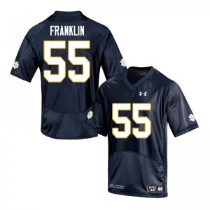 Notre Dame Fighting Irish Men's Ja'Mion Franklin #55 Navy Under Armour Authentic Stitched College NCAA Football Jersey KEI6699AS